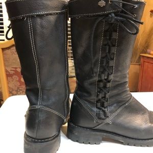 Harley Davidson black leather boots